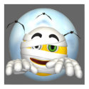 Happy Face Mummy Poster posters by halloween_tshirts Happy Face Mummy Poster posters