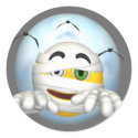 Happy Face Mummy Sticker by halloween_tshirts Happy Face Mummy Sticker