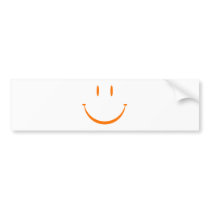 Happy Face: Orange bumper stickers