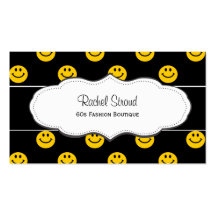 Happy Face Pattern Business Cards
