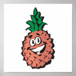 happy face pineapple posters