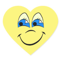 Happy Face Range Heart Stickers