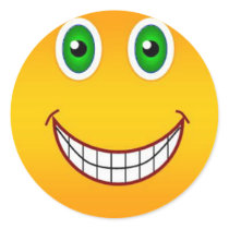 Happy face stickers