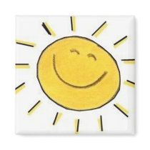 Cara feliz Sun - ímã imans