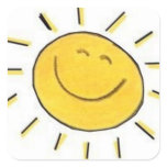 Happy Face Sun - Sticker