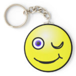 Happy Face Winking Keychain