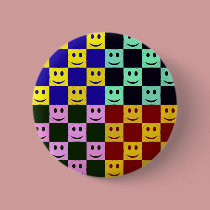 Happy Faces in Squares buttons