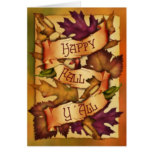 Happy Fall Leaves Card | Zazzle