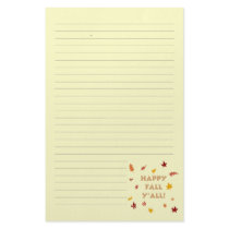 Happy fall y'all. Falling leaves lined stationary stationery by holidaywhimsy Happy fall y'all. Falling leaves lined stationary stationery