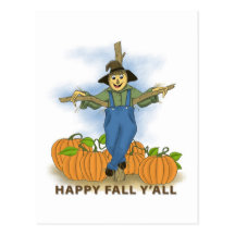 Happy Fall Y'All Post Card