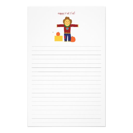 Scarecrow writing paper