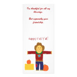 Happy Fall Y'all: Scarecrow Thanksgiving cards. Rack Card