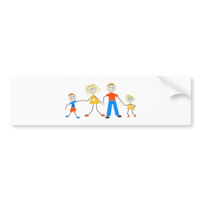 Happy Families Bumper Stickers by prawny