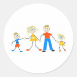 Happy Families Round Sticker