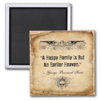Happy Family 2 Inch Square Magnet