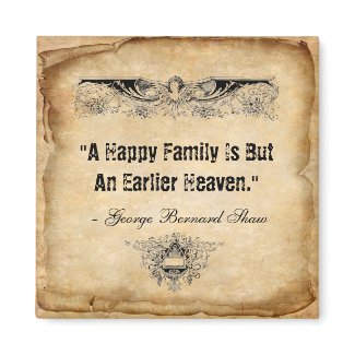 Happy Family 2 Inch Square Magnet