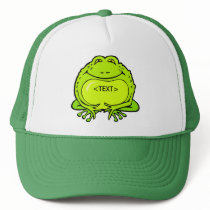 happy fat frog, <TEXT> hats by customize_it happy fat frog, <TEXT> hats
