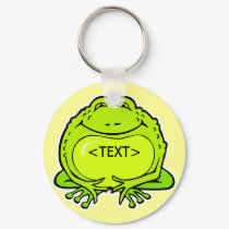 happy fat frog, <TEXT> keychains
