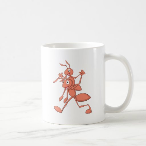 Happy Father and Son Ants Strolling Coffee Mug