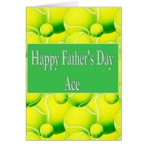 Happy Father's Day Ace! Tennis Ball Card cards