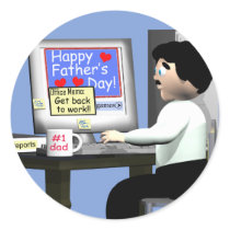 Happy Fathers Day at the Office stickers by Peerdrops Happy Fathers Day at the Office stickers