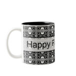 happy fathers day black white mugs