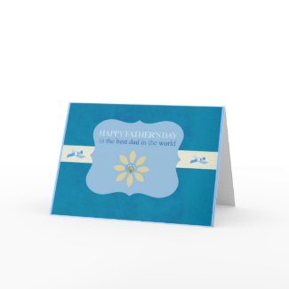 Happy Father's Day - Blue Card zazzle_card