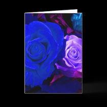 Happy Father's Day Blue Purple Rose II cards by Yve_13 Happy Father's Day Blue Purple Rose II cards