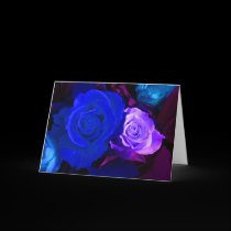 Happy Father's Day Blue Purple Rose III cards by Yve_13 Happy Father's Day Blue Purple Rose III cards