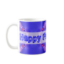 Happy Fathers Day blue ripples mugs