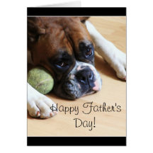Happy Father's Day Boxer Dog Greeting Card