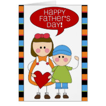 happy father's day (boy & girl) cards