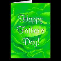 Happy Father's Day Bright Green Rose I cards by Yve_13 Happy Father's Day Bright Green Rose I cards