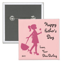 Happy Father's Day Button