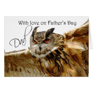 Happy Father's Day Card with Eagle Owl