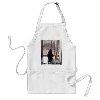 Happy Fathers Day Cat And Kitten Apron