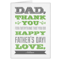 Happy Father's Day Custom Card