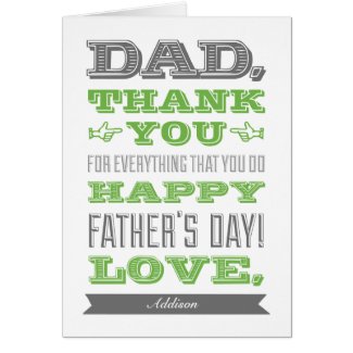 Happy Father's Day Custom Card