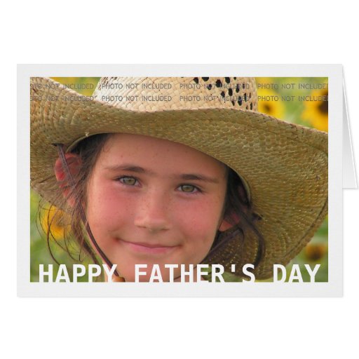 Happy Father's Day Custom Photo Simple Design Greeting Card