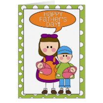 happy father's day (girl/boy/twins) cards