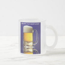 Happy Fathers Day Glass of Beer Coffee Mug
