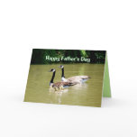Happy Father's Day Goose Family Card