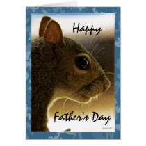 Happy Father's Day Gray Squirrel Greeting Cards