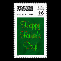 Happy Father's Day Green Beauty Postage stamps