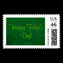 Happy Father's Day Green Beauty Postage stamps