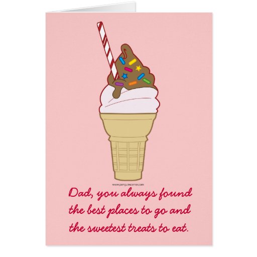 Happy Father's Day: Ice Cream Cone Greeting Cards