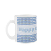 happy fathers day light blue pattern mugs