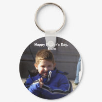 Happy Father's Day, Mom Round Keychain