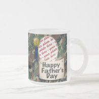Happy Father's Day Photo Frame 10 Oz Frosted Glass Coffee Mug