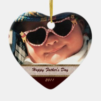 Happy Fathers Day Photo Keepsake Christmas Tree Ornament